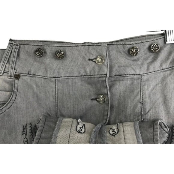 Country Line Trachenmode Pants Womens Size XL Gray Embroidered Austrian German - Picture 8 of 16